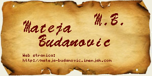 Mateja Budanović vizit kartica